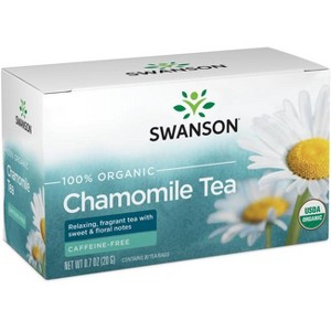 Swanson 100% Organic Chamomile Tea - Caffeine Free 20 Bags. - 1 of 2