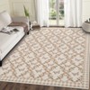 Washable Modern Farmhouse Area Rug with Butterflies Print, Botanical Low Pile Soft Large Carpet for Home Decor - 2 of 4