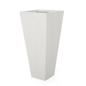 Maggift Outdoor Planters with Classic Design, Flower Planter Pot for Garden, Courtyard, Patio, White，13"*13"*28.5" - 1 of 4