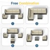 Outdoor 7-Piece Patio Furniture Set, Wicker Patio Conversation Sets with Cushions and Coffee Table, Outdoor Modular Sectional Sofa - 3 of 4