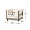 NicBex Polyester Accent Chair,Upholstered Living Room Chair with Tufted Backrest,Chesterfield Inspired Armchair,Club Chairs for Living Room - 3 of 4