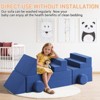 22PCS Modular Play Couch, Climbing and Crawl Foam Play Set Washable Velvet Sectional Sofa, Convertible Foam Climbing Sofa, Foam Floor Chair - 4 of 4