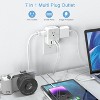USB Multi Plug Outlet Splitter, Surge Protector 4 Outlet Extender Wall Charger Blocks, 3-Sided Multiple Plug Expander for Home Office Dorm Room - 2 of 4