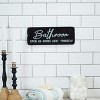 VIP Metal 12 in. Black Bathroom Seat Yourself Sign - 3 of 4