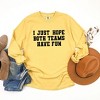 Simply Sage Market Women's I Just Hope Both Teams Have Fun Long Sleeve Garment Dyed Tee - 3 of 4