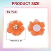 Unique Bargains Rhinestone Pearl Chiffon Flower for DIY Craft Wedding Party 15 Pcs - 2 of 4