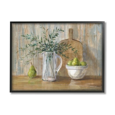 Stupell Industries Rustic Pears Still Life Framed Giclee Art