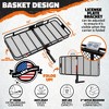 Mockins 70"x30"x6" XXL Trailer Hitch Cargo Carrier Hitch Mount | 500lbs Cap. Hitch Basket with 40 CF Bag & Foldable Arm - 2 of 4
