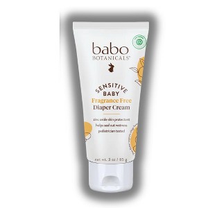 Babo Botanicals Sensitive Baby Diaper Rash Cream Frangrance Free | protects and soothes baby’s delicate skin (3 oz) - 1 of 2