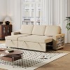 NicBex Modern Pull Out Sofa Bed Convertible Sleeper Sofa with Storage Chaise and Racks for Living Room - 4 of 4
