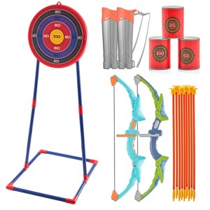 VEVOR Bow and Arrow Set for Kids, 2 Pack Archery Set with 20 Suction Cup Arrows, Standing Target, 2 Quivers, for Boys & Girls 6 7 8 9 10+ Year Old - 1 of 4