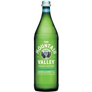 The Mountain Valley Natural Pure Fine Sparkling Spring Water 1 L. Pack of 12 - 1 of 2