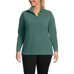 Lands' End Women's Anyweather Fleece Quarter Zip Pullover - 1 of 4