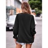 Women Boho Long Sleeve Shirts Dressy Casual v Neck Fall Fashion Tops Dot Flowy Blouses - 4 of 4