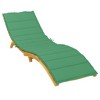 vidaXL Sun Lounger Cushion Green Oxford fabric (100% polyester) Extra Long - 3 of 4