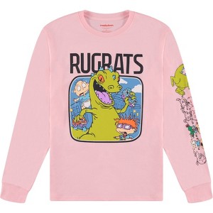 Mens Nickelodeon Long Sleeve Shirt - #TBT Mens 1990's Clothing - Rugrats Reptar Long Sleeve T-Shirt - 1 of 4