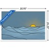 Trends International LINE AND BRUSH - Landscape Line Sunset Framed Wall Poster Prints - 3 of 4