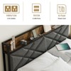King Bed Frame with Charging Station and Storage Shelf, Metal Platform Bed with Upholstered Tufted Headboard - 4 of 4