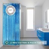 Aoibox Blue Waterproof EVA 3D Shower Curtain with Heavy Duty Magnets and Rust Proof Grommets for Shower Stall and Bathtubs - 2 of 4