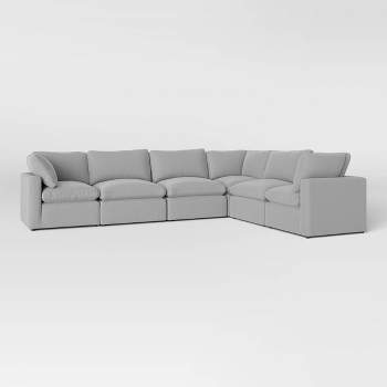 6pc Allandale Modular Sectional Sofa Set Dark Gray - Project 62™