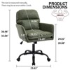 RISOKEYS Faux Leather Office Chair,Height Adjustable 360° Swivel Ergonomic Desk Chair with Wheels - Comfortable Home Office Computer Chair - 2 of 4