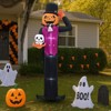 Karl Home 12FT Giant Halloween Inflatable Pumpkin Man Holding Skull - 3 of 4
