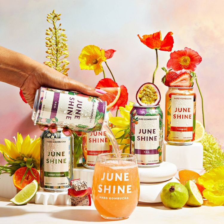 JuneShine Hard Kombucha Sunset Variety - 8pk/12 fl oz cans, 3 of 5