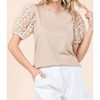 Women's Round Neck Puff Short Sleeve Top - mittoshop - 3 of 3