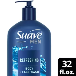 Suave Men Refresh Hydrating Body Wash Soap for All Skin Types - 32 fl oz