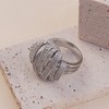 SOHI Women's Metallic Silver The Cristal Tempest Statement Ring - 2 of 4