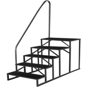 RV Steps with Handrail, Anti-Slip Step Ladder, Portable Pool Stool, 660 Lbs Load Capacity, RV Stair for Mobile Homes - 1 of 4