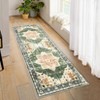 Washable Soft Rug Vintage Distressed Rug Low Pile Thin Rug Non Slip Non Shedding Accent Throw Rug for Dining Room Bedroom - 2 of 4
