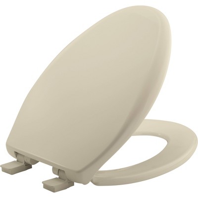 Photo 1 of Affinity Soft Close Elongated Plastic Toilet Seat with Easy Cleaning and Never Loosens Off White - Mayfair by Bemis NEW 