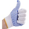 Paaaawaters 12Pairs Grip Safety Work Gloves Anti-slip Dots Bulk Gloves Moist Cotton Knit Gloves for Garage Warehouse - 3 of 4