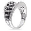 EVERLY JEWELRY |Sterling Silver 1/2 CT TW Black Diamond Fashion Ring Black Rhodium Plated - 2 of 3