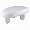 Royal Hampton Coffee Table, 30 Inch Asymmetric Pebble Design, High Gloss White - 3 of 4