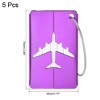 Unique Bargains Aluminium Lightweight Backpack Identifier Card Travel Luggage Tags 5 Pcs - 2 of 3