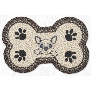 Earth Rugs Hungry Dog Bone Braided Jute Pet Stair Tread – 18"x28" - 1 of 3