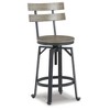 Signature Design by Ashley Furniture Lesterton Swivel Barstool, Set of 2, Light Brown/Black - 4 of 4