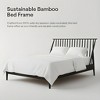 KWPZQEB Mid Century Queen/King Size Bamboo Platform Bed, Bed Frame with Tall Headboard & Wooden Slats Support, No Box Spring Needed, Easy Assembly - 4 of 4