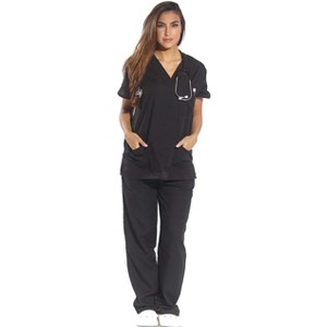 Just Love Scrub Set - 6 Pocket Medical Uniform - (V-Neck with Cargo Pant Nurse Set) - 1 of 3