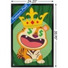 Trends International Tiger with Crown Framed Wall Poster Prints - 3 of 4