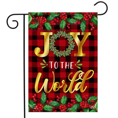 Joy to the World Christmas Double-Sided Garden Flag