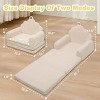 Shell-Shaped Convertible Dog Bed Sofa (22.8"x18.8"x15.7"), 2-in-1 Pet Bed & Couch w/ Machine-Washable Cover, Stylish Colors - 2 of 4