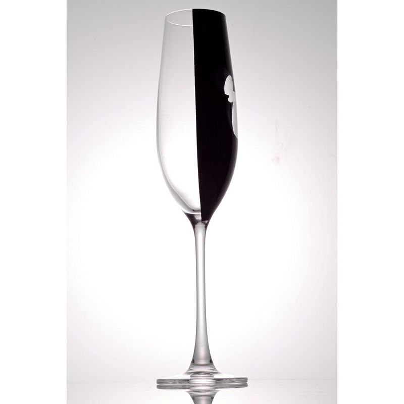 JoyJolt Disney Luxury Mickey Mouse Crystal Stemmed Champagne Flute Glass - 9 oz - Set of 2, 3 of 6