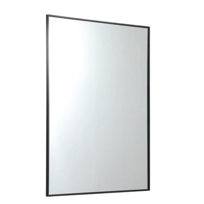 Elegant 36" Black Metal Frame Rectangular Mirror