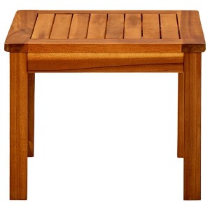 vidaXL Coffee Table Natural Wood Solid Acacia Wood - 17.7" x 17.7" x 14.2" - 1 of 4