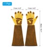 Unique Bargains Leather Thorn Proof Rose Pruning Garden Garden Gloves 1 Pair - 2 of 4