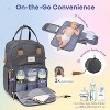 RUVALINO Large Diaper Bag Backpack, Waterproof Baby Travel Pack with Changing Pad & Stroller Straps - 4 of 4