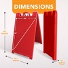 Plasticade 130-R Signicade A Frame Plain Portable Folding Sidewalk Sign, Red - 2 of 4
